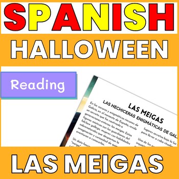 Thumbnail graphic of Spanish Halloween reading activity about Las Meigas.