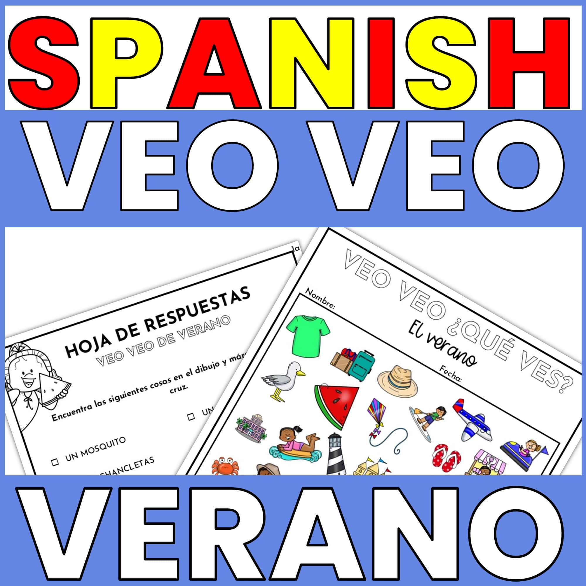 Spanish Summer Themed Resources for Spanish class