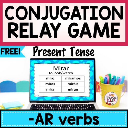 Thumbnail for conjugation relay  game AR verbs