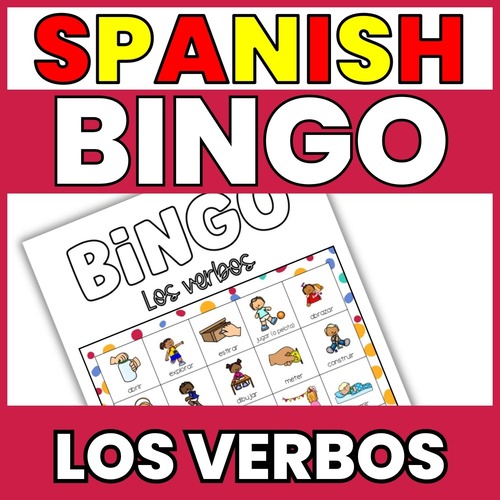 Thumbnail for Spanish Action Verbs Bingo Game