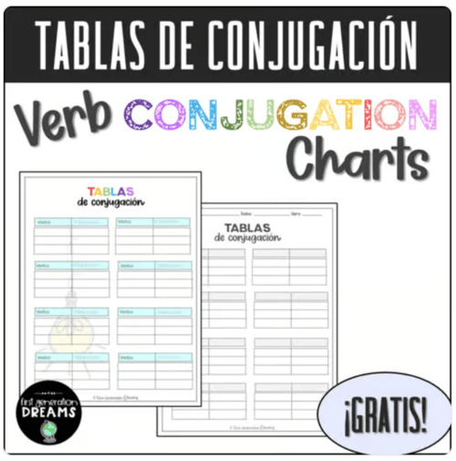 Thumbnail of Spanish Verb Conjugation Charts by First Generation Dreams