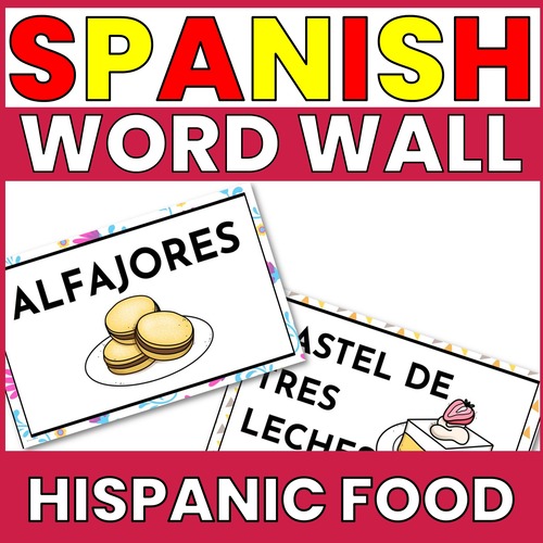 Thumbnail Hispanic Heritage Month Spanish Food Word Wall 