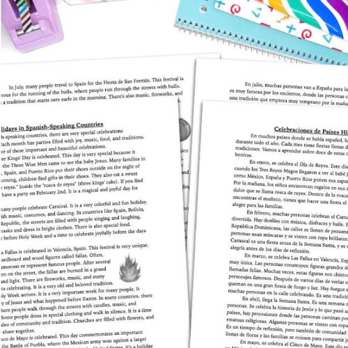 Free Spanish Holidays Readings - La Clase Animada